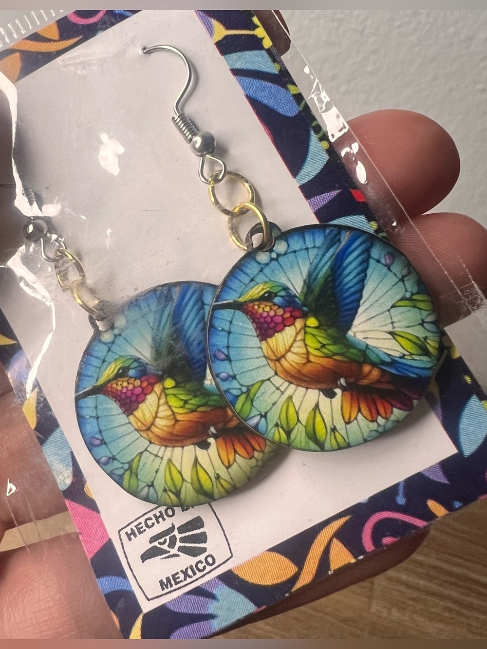 Handmade Colorful Hummingbird Drop NEW
